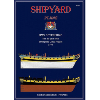 SHIPTARD HMS ENTERPRIZE THE 28-GUN SHIP ENTERPRIZE CLASS FRIGATE 1774 PLANY MODELARSKIE